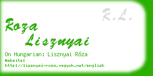 roza lisznyai business card