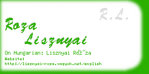 roza lisznyai business card